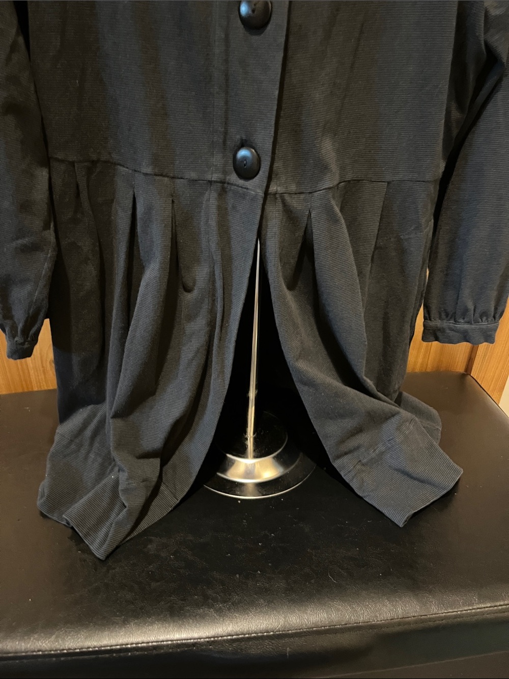 Iridium Classic Black Button-Front Tunic with Stand Collar and Pockets - Picture 4 of 12